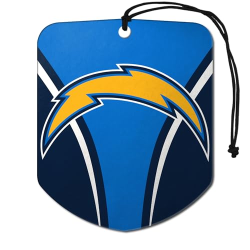 Los Angeles Chargers Car Air Freshener - 2 Pack, Black Ice
