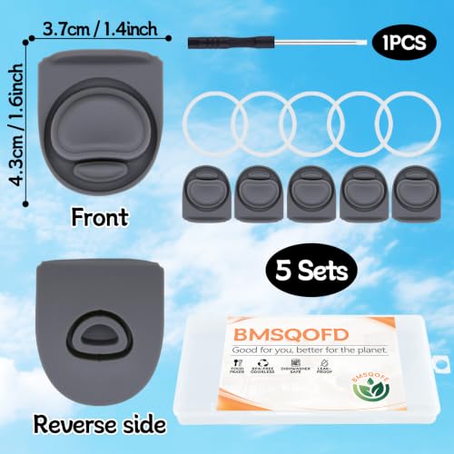 Replacement Seal Gasket Stoppers for Owala Freesip - 5 Grey Kit