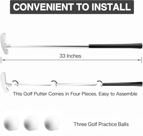 Asyxstar Silver 33" Two-Way Golf Putter for Left/Right Hand Men & Adults