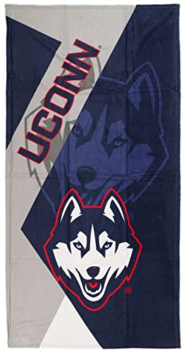 UCONN Huskies Beach Towel - 30 x 60 Inch Puzzle Design
