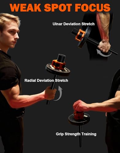 Forearm Wrist Strengthener Grip Trainer Bar - 2 Inch