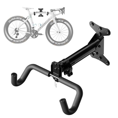 Bike Wall Mount Hanger - Adjustable Horizontal Bicycle Storage Rack for Garage and Home - Metal Hook Holder for Road, Mountain, and Hybrid Bikes