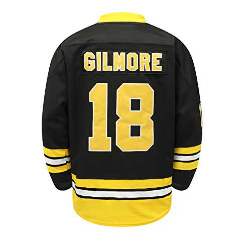 Happy Gilmore #18 Stitched Ice Hockey Jersey - Large/Black