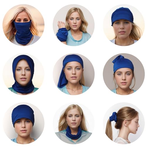 8 Pack Neck Gaiter Face Mask - Multicolor Cooling UV Protection