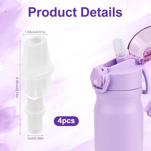 Water Bottle Mouthpiece Replacement - 4 Silicone Valves for BJPKPK 18oz & 25oz