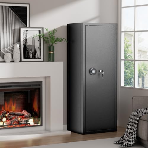 Digital Gun Safe for 12-15 Rifles & Pistols - 20" W - Black