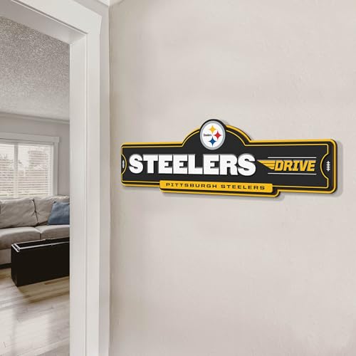 Pittsburgh Steelers 3D Street Sign - Ready-to-Hang Wall Art