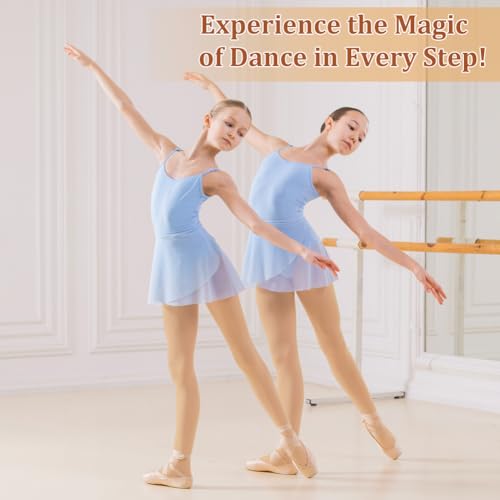 Ballet Tights for Girls - Ultra Soft Stretch Footed Leggings, 20den Skin Colored - Medium