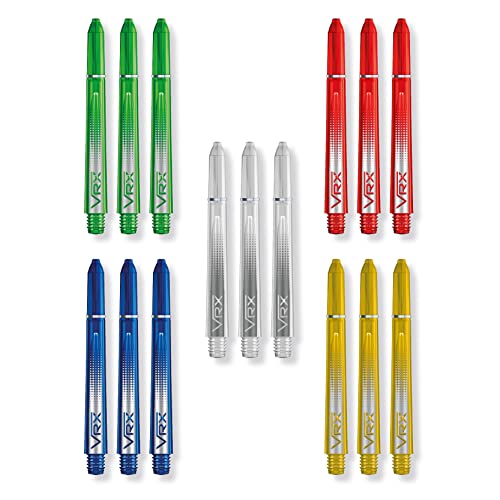 RED DRAGON VRX Medium Dart Shafts - Transparent Polymer Stems with Flight Locking System