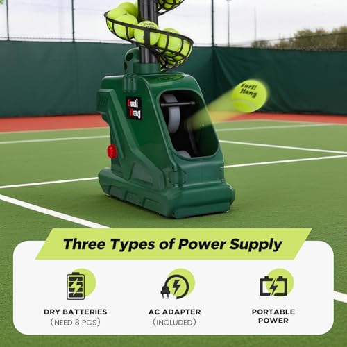 Portable Tennis Ball Machine - 5 Angles, 2 Power Levels, 30 MPH
