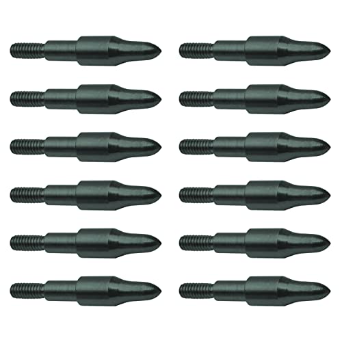 3D Archery Field Tips - Durable Steel Screw-In Practice Points - 125 Grain 9/32