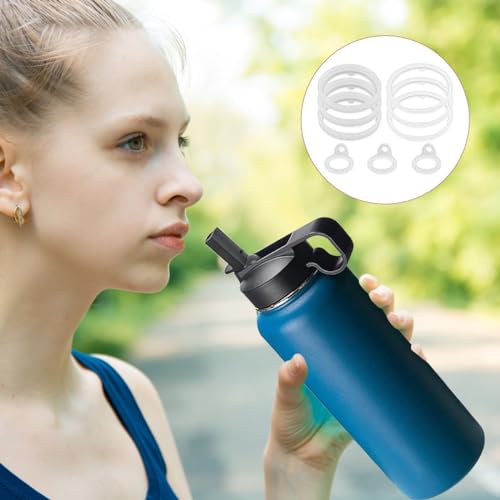 Silicone Water Bottle Gasket Replacement Set with Cleaning Brush & Tweezers