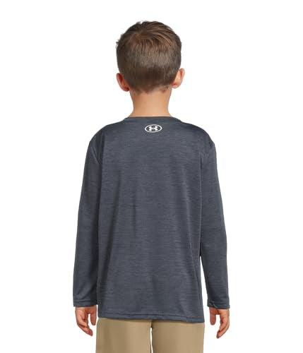 Under Armour Boys' Long Sleeve Logo Graphic T-Shirt - Midnight Frame Twist, Relaxed Fit