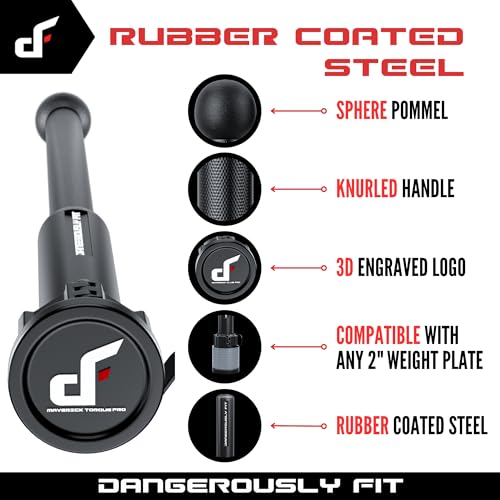 Adjustable Long Steel Club - Rubber Coated Mace for Strength Training