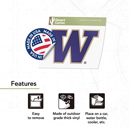 Washington Huskies Vinyl Decal Sticker for Laptops & Cars