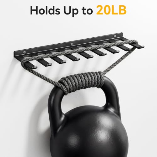 Wall-Mounted Gym Storage Rack for Resistance Bands & Workout Gear