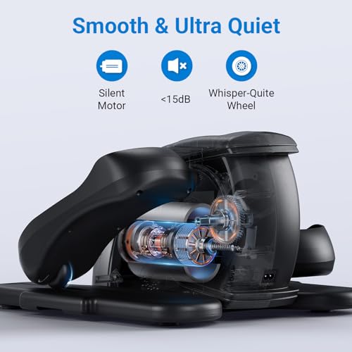 Under Desk Elliptical Exercise Machine - Portable, Black