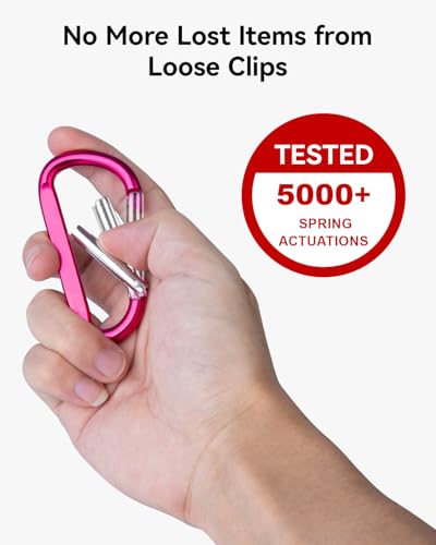 3 Inch Aluminum Carabiner Clips - 10 Pack for Outdoor Use