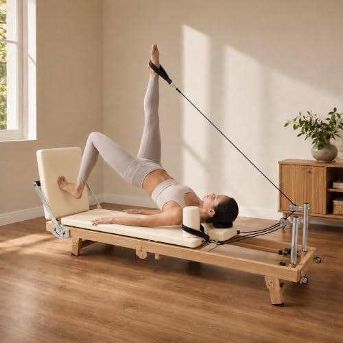 75" Foldable Pilates Reformer with Jumpboard & Foot Bar - 74.80"D x 18.90"W x 7.87"H