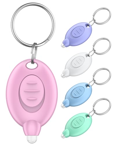 Bright LED Keychain Flashlight - 5 Pack Multicolor
