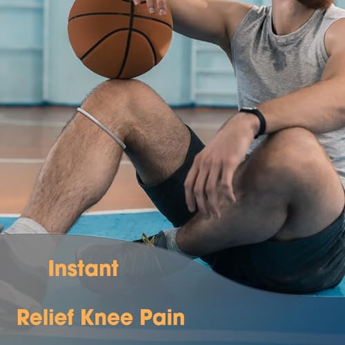 Knee Support Strap for Pain Relief - 2PCS Patellar Tendon Brace - Grey