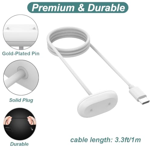 Charger for Google Fitbit Air Activity Tracker - White