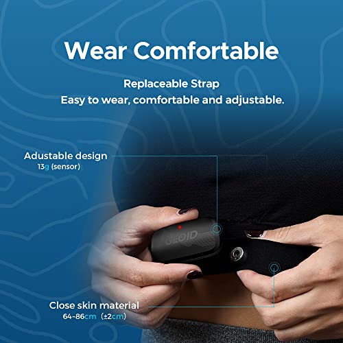 Heart Rate Monitor Chest Strap - Bluetooth & ANT+ Compatible