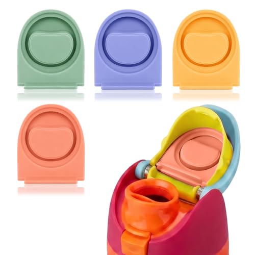 4-Pack Replacement Stoppers for Owala FreeSip Bottles - Blue, Purple, Green, Orange, Yellow