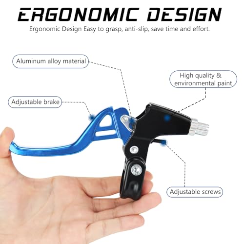 V-Type Bike Brake Set - Front & Rear MTB Brakes, Blue - 1 Pair