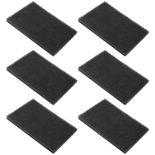 BokWin 6Pcs Scuff Pads Very Fine Grade General Purpose Sanding Hand Pads 200 x 125mm/8" x 5" Grey