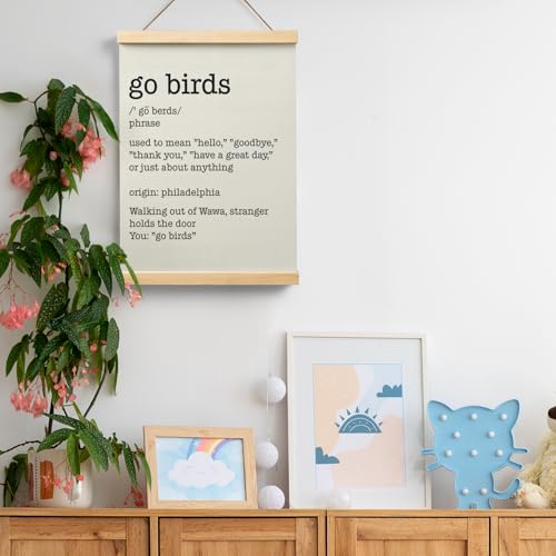 Go Birds Motivational Wooden Poster Hanger Frame - 12.5x17 Inch