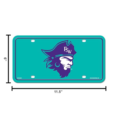 Florida Southwestern State College Buccaneers Metal Auto Tag - 6" x 12"