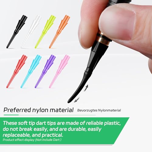 2BA Thread Soft Tip Dart Points - 100 Pack - 8-Color Mix