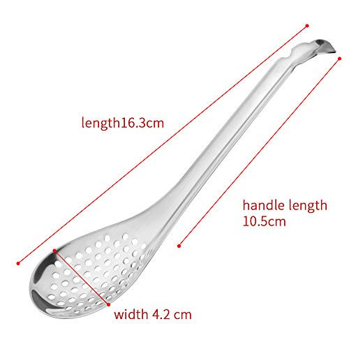 Stainless Steel Spherification Spoon Set of 2 - Silver