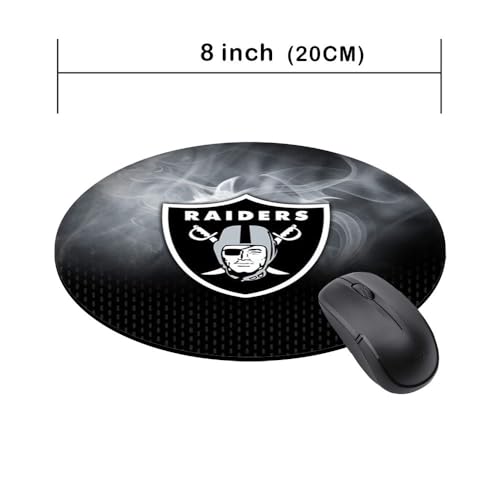 Football Design Gaming Mouse Pad - 8 Inch Green Round Mat
