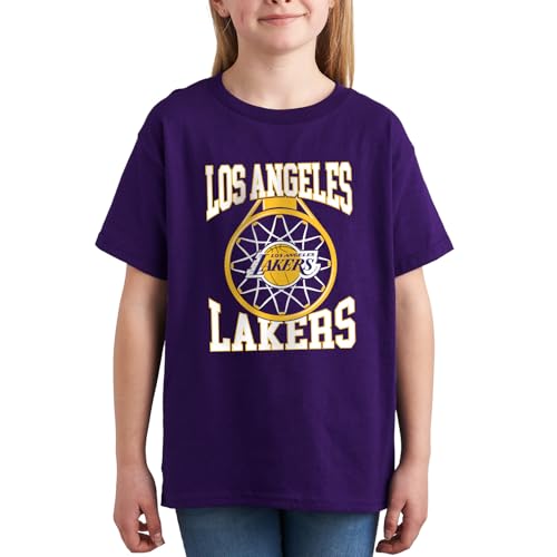Los Angeles Lakers Kids NBA T-Shirt - Purple, Large, Above the Rim Fan Tee