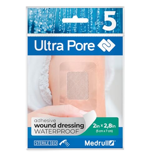 Sterile Waterproof Adhesive Wound Dressings - 2x3 Inch, Pack of 5