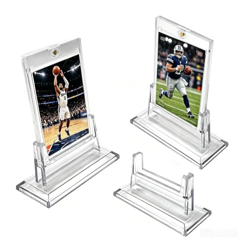 4PCS Magnetic Trading Card Holders with Acrylic Stands