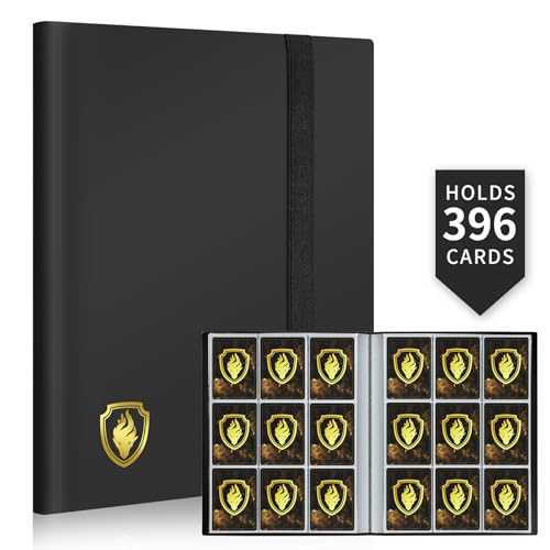 9 Pocket Trading Card Binder - Holds 396 Cards, Black