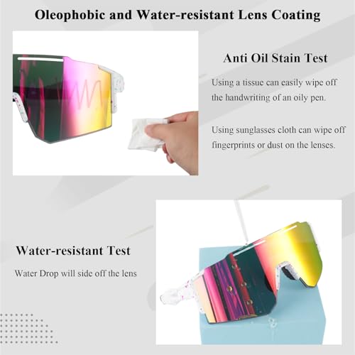 Sport Sunglasses with UV400 Protection for Running & Cycling