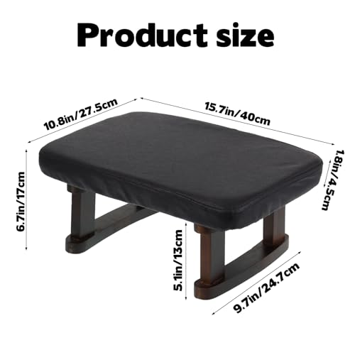 Walnut Prayer Kneeler with Thick Cushion and Washable Cover