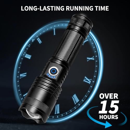 LBE Rechargeable 90,000 Lumens LED Flashlight 5 Modes Waterproof Camping Light