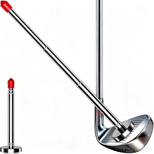 Golf Alignment Rods - Telescopic Magnetic Trainer Aid - Red