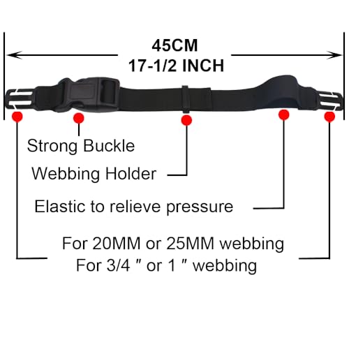 Chest Harness Strap for Backpack - Adjustable 9" to 17.5"