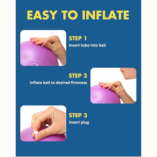 9-Inch Pilates Ball - Anti-Burst Exercise Ball for Rehab & Yoga