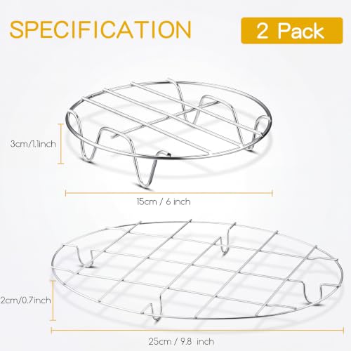 Patelai 2-Pack Stainless Steel Cooling & Roasting Racks for Oven & Air Fryer