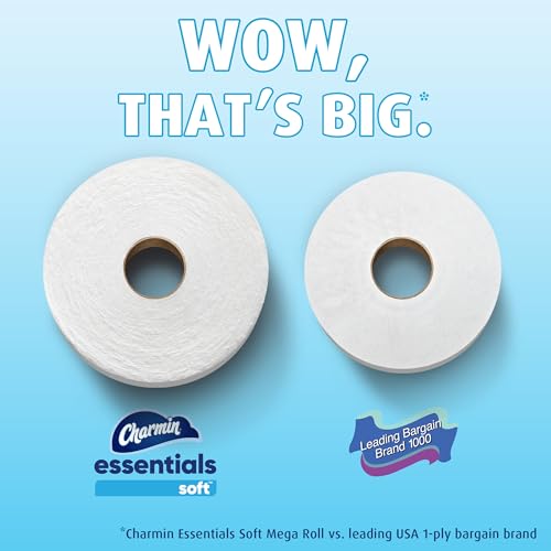Essentials Soft Toilet Paper - 6 Mega Rolls, 330 Sheets Per Roll