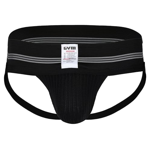Men's 3" Wide Band Athletic Supporter - Large / Black