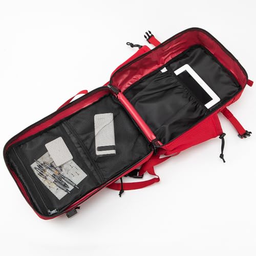 QT&QY 25L Red Military Tactical Backpack with Molle Webbing & Bottle Holder