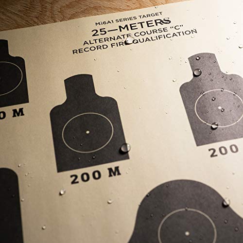 Rite in the Rain Weatherproof Tactical Targets for M16A1, 17 x 22 Inches, Tan, Pack of 10